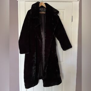 Boohoo Faux Fur Coat in Black
